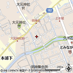 徳島県鳴門市瀬戸町明神上本城199周辺の地図