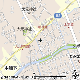 徳島県鳴門市瀬戸町明神上本城205周辺の地図