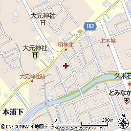 徳島県鳴門市瀬戸町明神上本城204周辺の地図