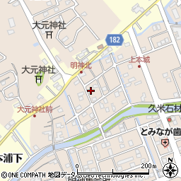 徳島県鳴門市瀬戸町明神上本城156周辺の地図