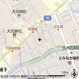 徳島県鳴門市瀬戸町明神上本城159周辺の地図