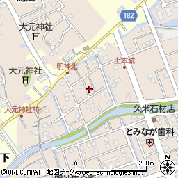 徳島県鳴門市瀬戸町明神上本城周辺の地図