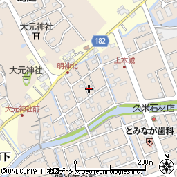 徳島県鳴門市瀬戸町明神（上本城）周辺の地図
