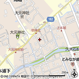 徳島県鳴門市瀬戸町明神上本城155周辺の地図