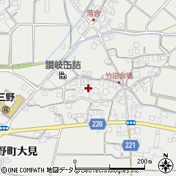 香川県三豊市三野町大見甲-1438周辺の地図