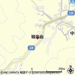 徳島県鳴門市北灘町櫛木観音面周辺の地図