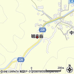 徳島県鳴門市北灘町櫛木（観音面）周辺の地図