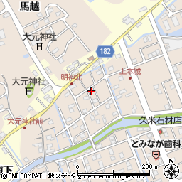 徳島県鳴門市瀬戸町明神上本城160周辺の地図