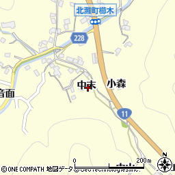 徳島県鳴門市北灘町櫛木中末98周辺の地図