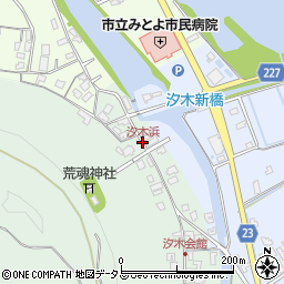 汐木浜周辺の地図