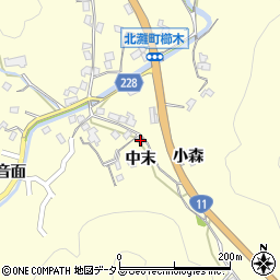 徳島県鳴門市北灘町櫛木中末100周辺の地図