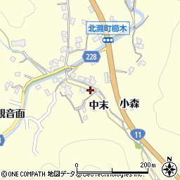 徳島県鳴門市北灘町櫛木中末101周辺の地図