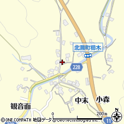 徳島県鳴門市北灘町櫛木竹下33-3周辺の地図