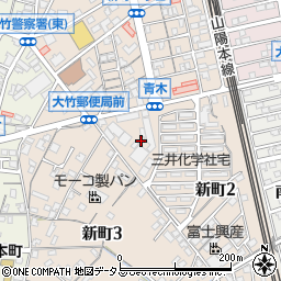 広島県大竹市新町周辺の地図