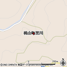 和歌山県紀の川市桃山町黒川周辺の地図
