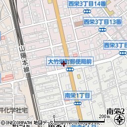大竹栄町郵便局 ＡＴＭ周辺の地図