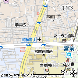 デイリーヤマザキ和歌山手平店周辺の地図
