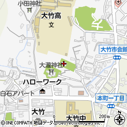 大竹招魂社周辺の地図