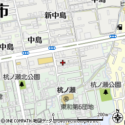 和歌山県和歌山市新中島74周辺の地図