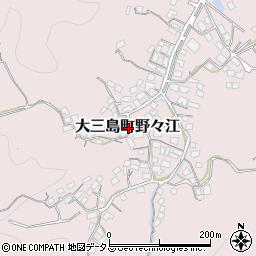 愛媛県今治市大三島町野々江周辺の地図