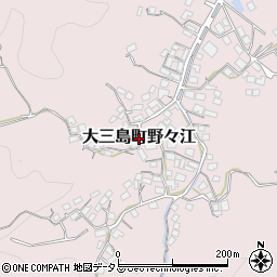 愛媛県今治市大三島町野々江周辺の地図