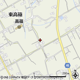 香川県仲多度郡まんのう町東高篠周辺の地図