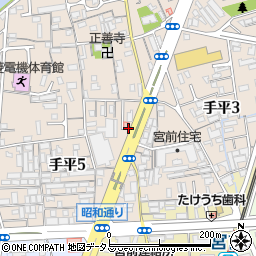和歌山県和歌山市手平周辺の地図