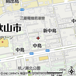 和歌山県和歌山市新中島117周辺の地図