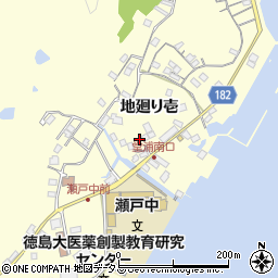徳島県鳴門市瀬戸町堂浦地廻り壱156周辺の地図