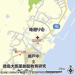 徳島県鳴門市瀬戸町堂浦地廻り壱142周辺の地図