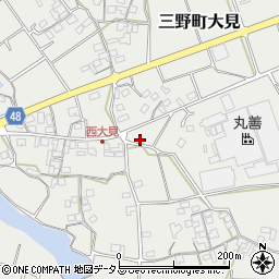 香川県三豊市三野町大見甲-3244周辺の地図