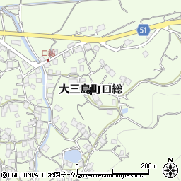 愛媛県今治市大三島町口総周辺の地図
