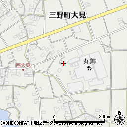 香川県三豊市三野町大見甲-3305周辺の地図