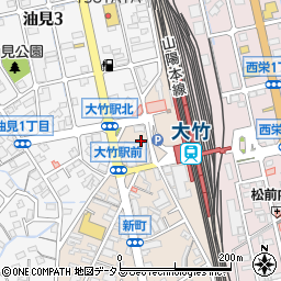 ＡＳＡＨＩ　ＰＡＲＫ大竹駅前駐車場周辺の地図