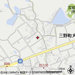 香川県三豊市三野町大見2404周辺の地図