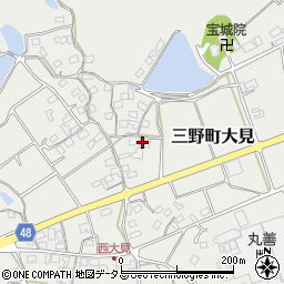 香川県三豊市三野町大見3226周辺の地図