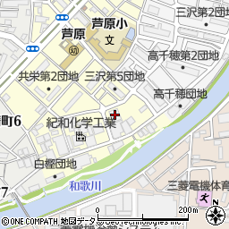 芦原大型共同作業場周辺の地図