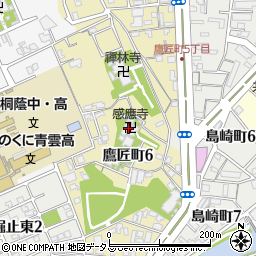 感應寺周辺の地図