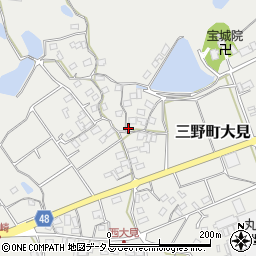 香川県三豊市三野町大見甲-2416周辺の地図