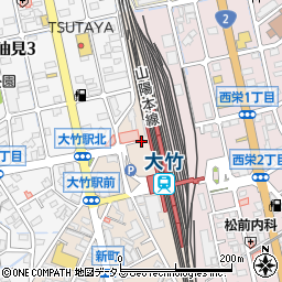 大竹警察署大竹駅前交番周辺の地図