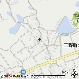 香川県三豊市三野町大見2412-4周辺の地図