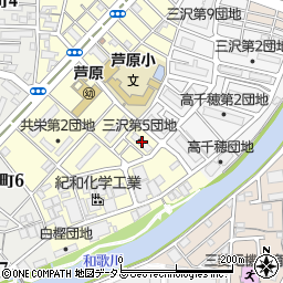 市営三沢第５団地周辺の地図