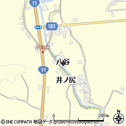 徳島県鳴門市北灘町櫛木八谷周辺の地図