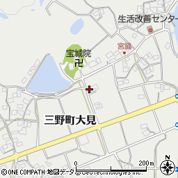 香川県三豊市三野町大見甲-3167周辺の地図