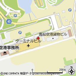 高松空港銘店コーナー　株式会社名物かまど高松空港店周辺の地図