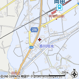 香川県丸亀市綾歌町岡田下572周辺の地図