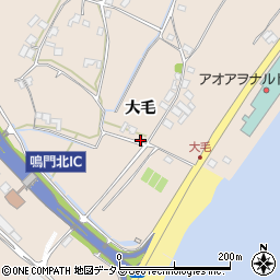 徳島県鳴門市鳴門町土佐泊浦大毛89-2周辺の地図