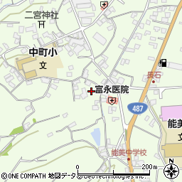 広島県江田島市能美町中町2397-1周辺の地図