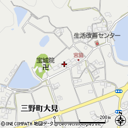 香川県三豊市三野町大見2878周辺の地図