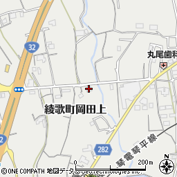 香川県丸亀市綾歌町岡田上1250周辺の地図
